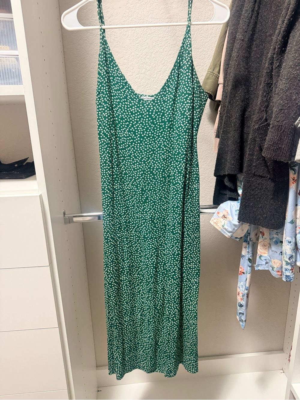 Green floral reformation dress